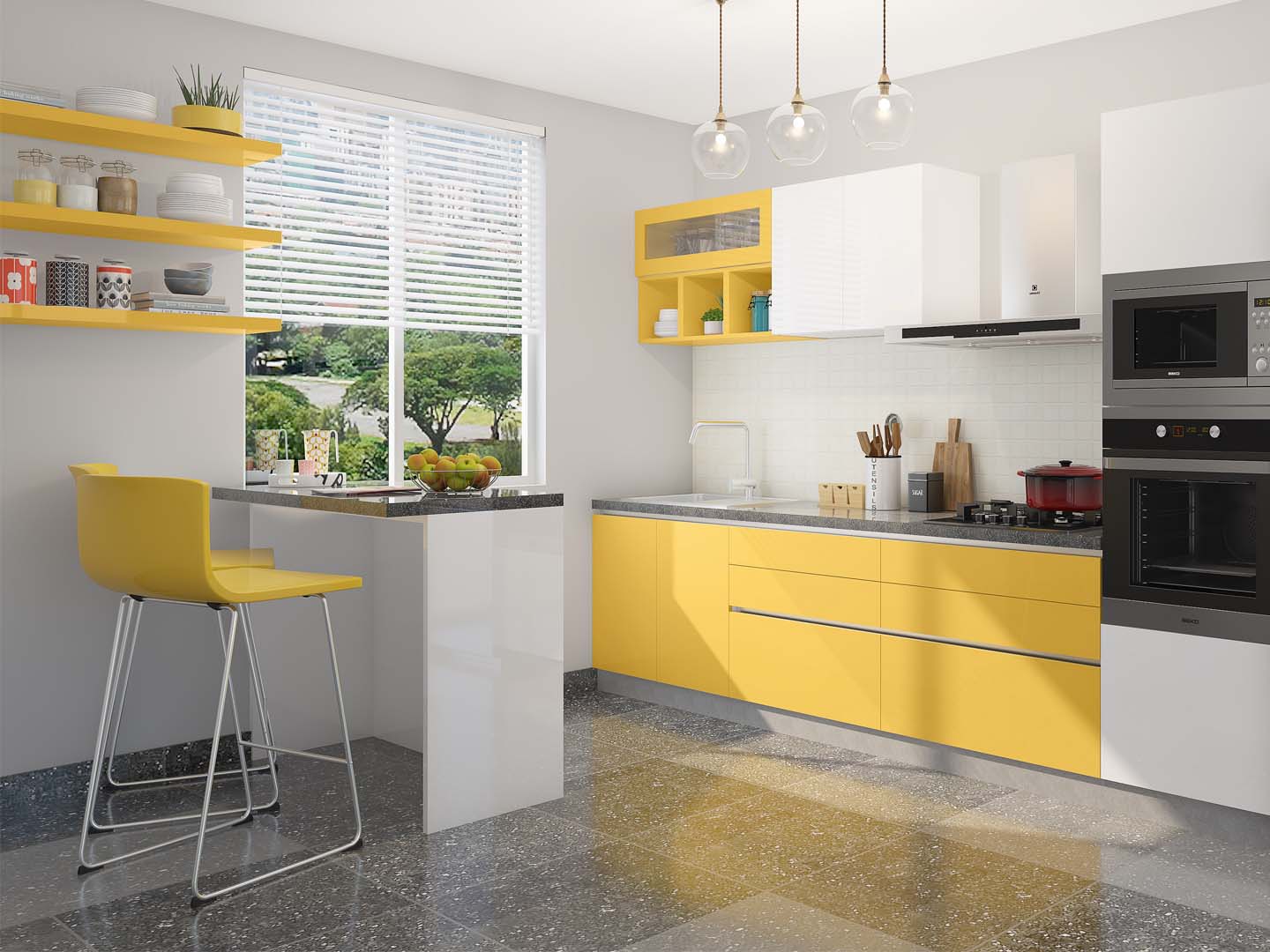 fashion-integrior-yellow-straight-shaped-modular-kitchen-with-breakfast-table